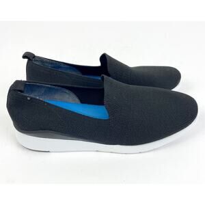 Me Too Womens Maya Knit Slip-On Sneakers 5.5 M Black Flat Arch Support NWOB